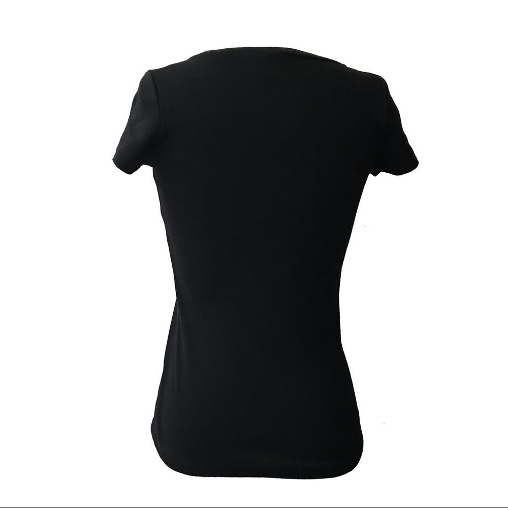 Basic black ribbed tee - Picture 4 of 4
