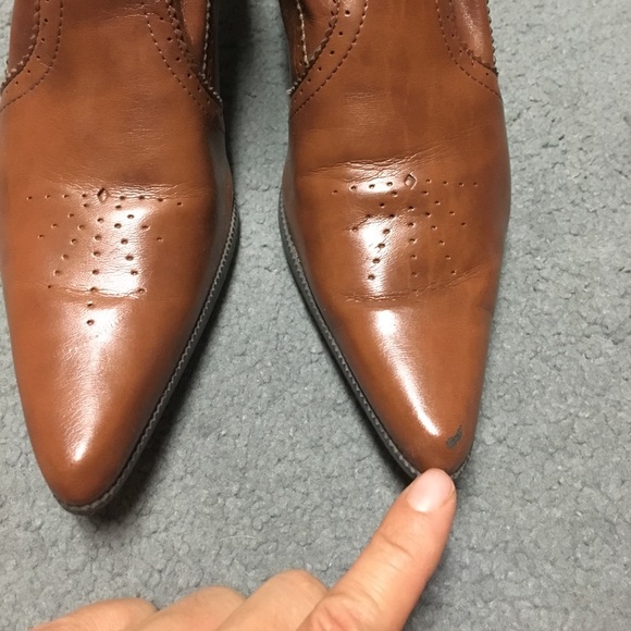 Franco Sarto brown heeled booties - Picture 2 of 4