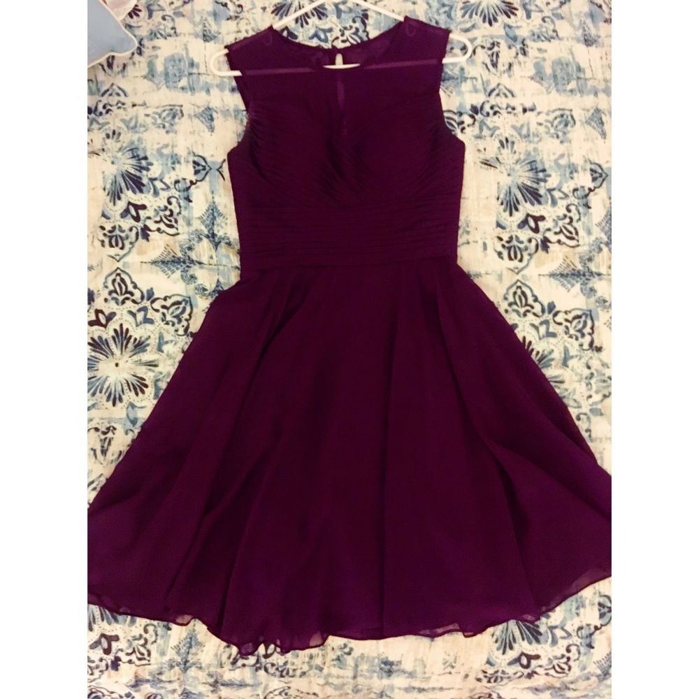 A-Line/Princess Scoop Neck Chiffon Dress