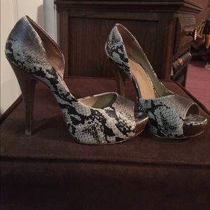 Snake skin pattern heels