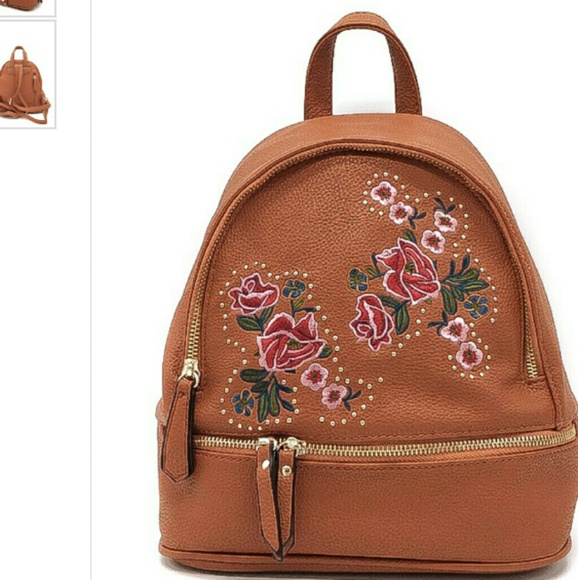 Bestini Handbags - 🗼From Paris🗼Faux leather rose & stud backpack