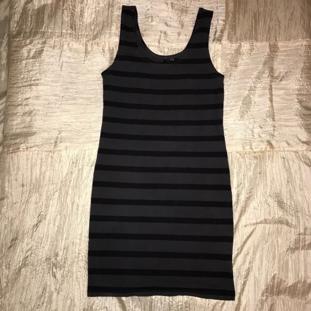 H&M Black And Gray Mini Dress