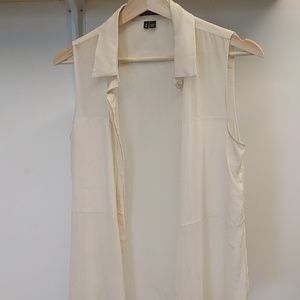Theory sleeveless silk blouse