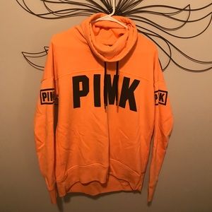 Victoria's Secret pink cowl neck sweatshirt.