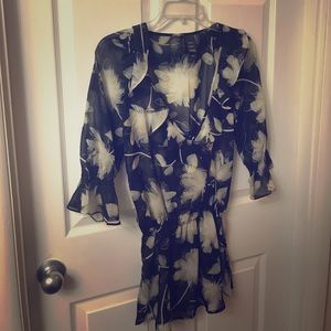 Sheer floral Bisou Bisou shirt