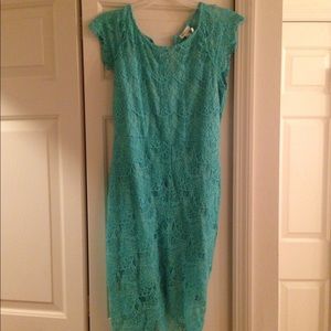 Beautiful lace dress in turquoise