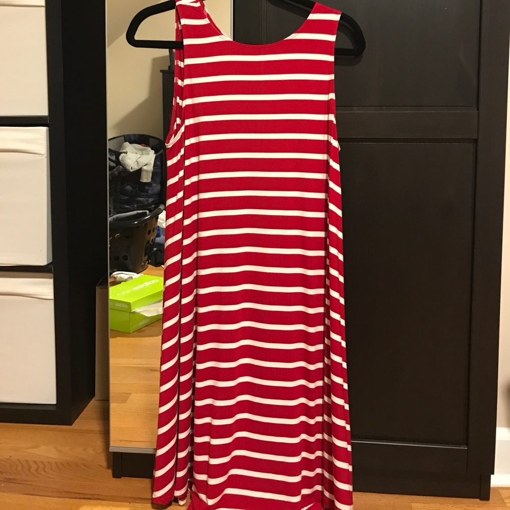 Red and white striped swing dress from Old Navy