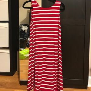 Red and white striped swing dress from Old Navy