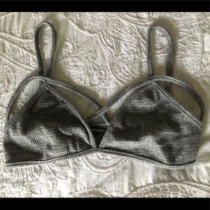 BRANDY MELVILLE Grey Strappy Bralette