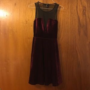 Red velvet dress