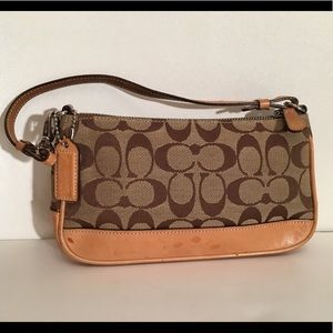 Authentic Small Coach Bag with Signature Print