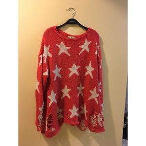 Wildfox Red Star Lennon Sweater