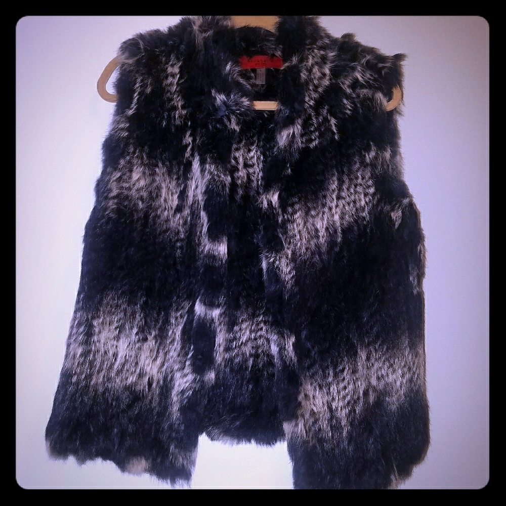 Ikat Fur Vest by Annabelle - Picture 2 of 4