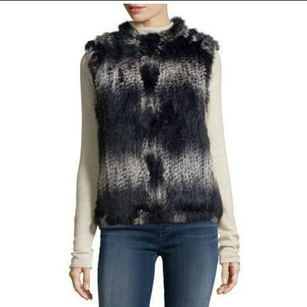 Ikat Fur Vest by Annabelle