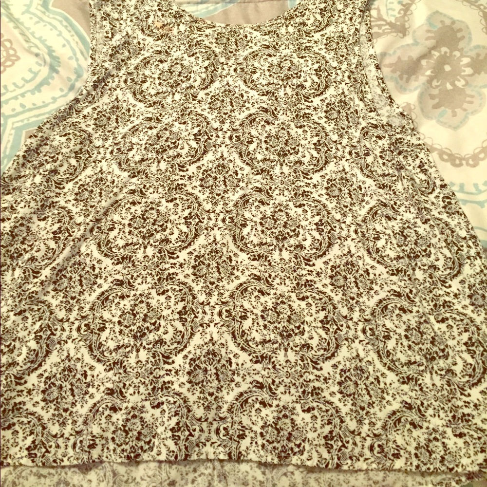 Very cute white and black tank top