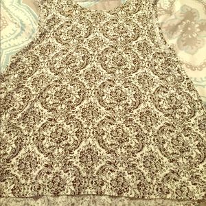 Very cute white and black tank top