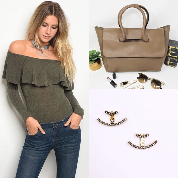 | OFF THE SHOULDER KNIT BODYSUIT | - Picture 4 of 8