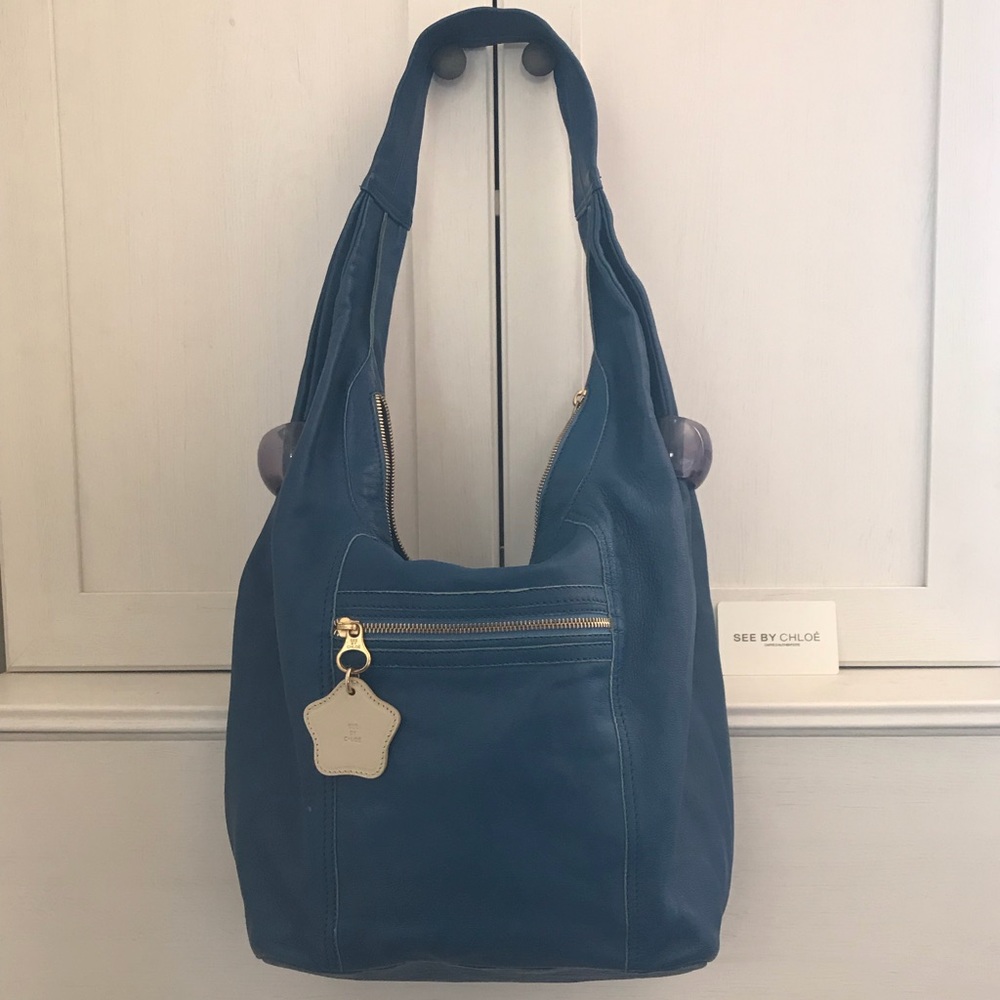 See by Chloe Shoulder Bag Hobo Blue Boho