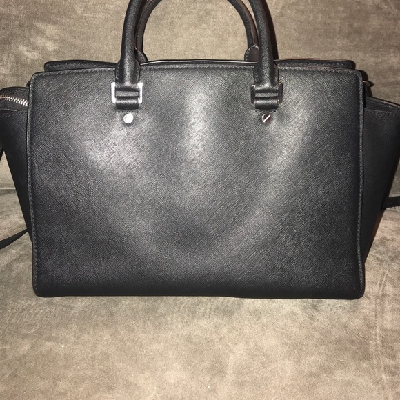 Authentic MK Micro Studded Saffiano Satchel - Picture 4 of 7