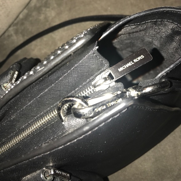 Authentic MK Micro Studded Saffiano Satchel - Picture 6 of 7