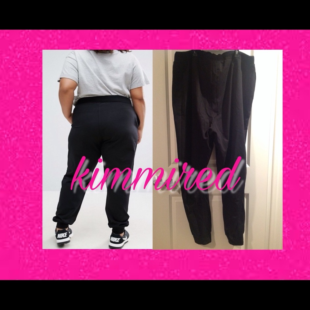 🆕Asos Curve Black Joggers ~ US 22 & US 24 ~ NWT - Picture 2 of 4