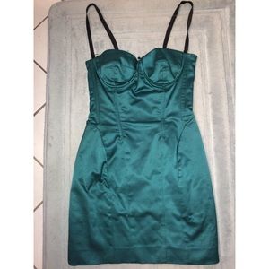Dolce & Gabbana emerald green mini dress