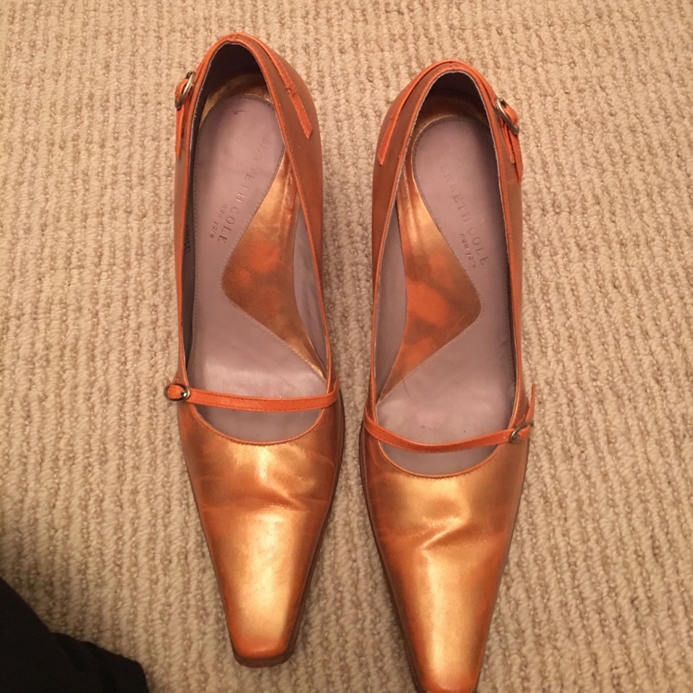 Orange multi with wood heel 4”