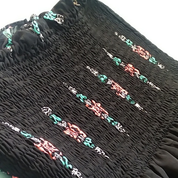 Patterned mini black dress - Picture 3 of 3