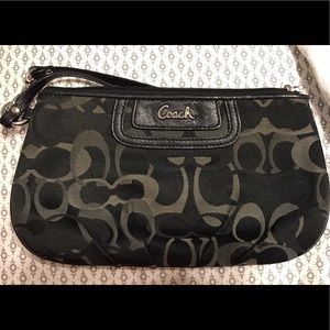Large Black Coach Wristlet
