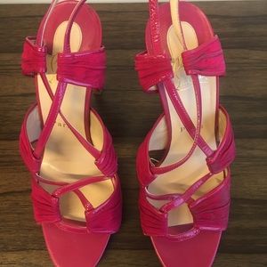 Christian Louboutin pink suede heels