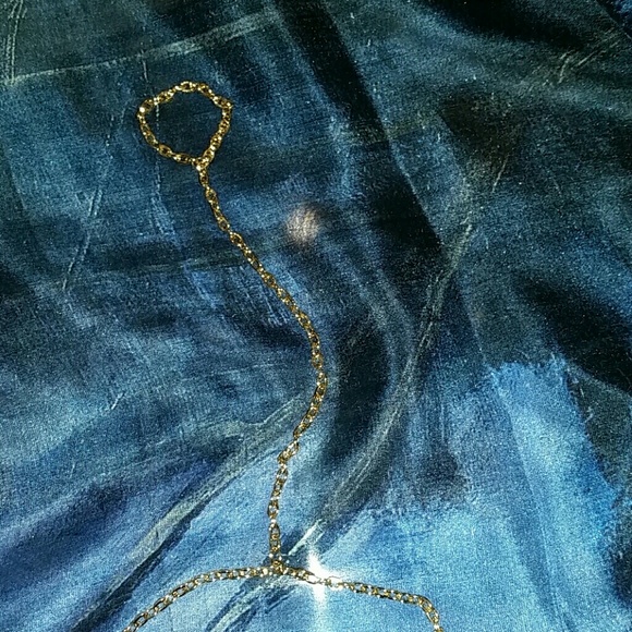 Gold plated slave bracelet ring chain hand jewelry - Picture 5 of 6