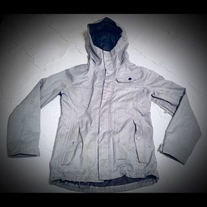 Light Grey Snowboarding Ski Winter Coat FREE GIFTs