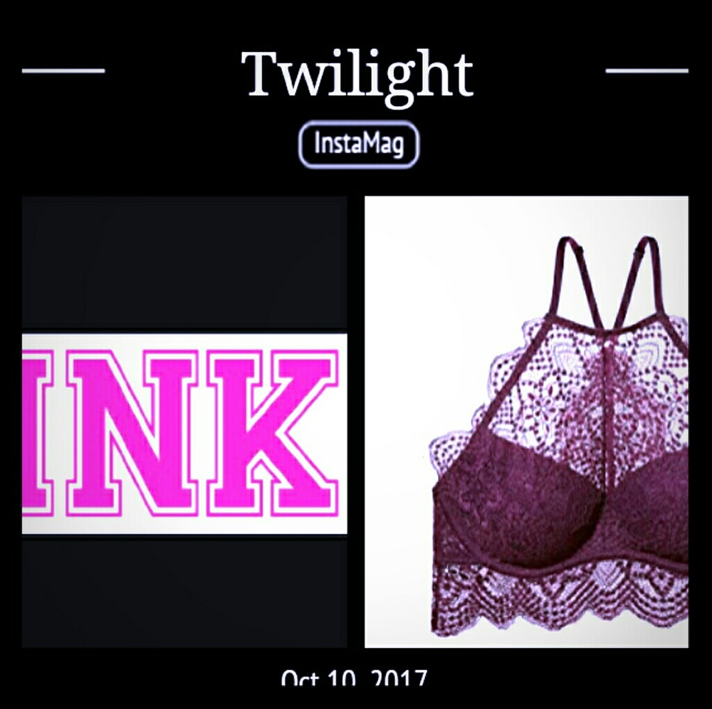 PINK Victoria's Secret Burgundy  Pink Bras