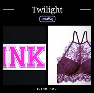 PINK Victoria's Secret Burgundy  Pink Bras