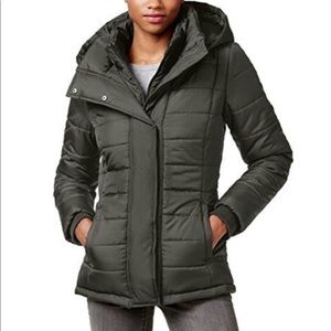 Dark Grey Puffer Coat