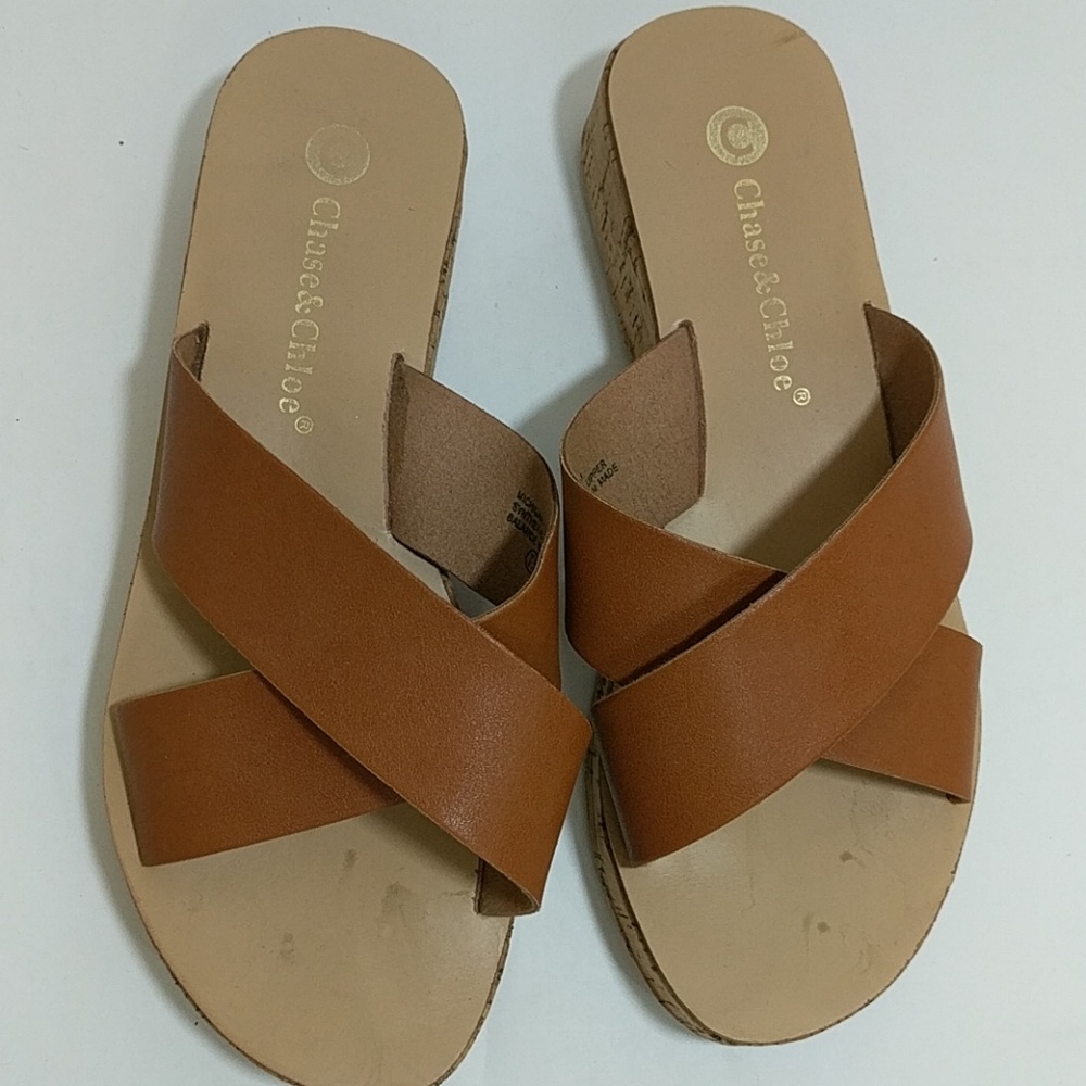 Camel Criss-cross Sandals