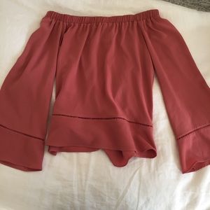 Chelsea 28 bell sleeve off the shoulder top