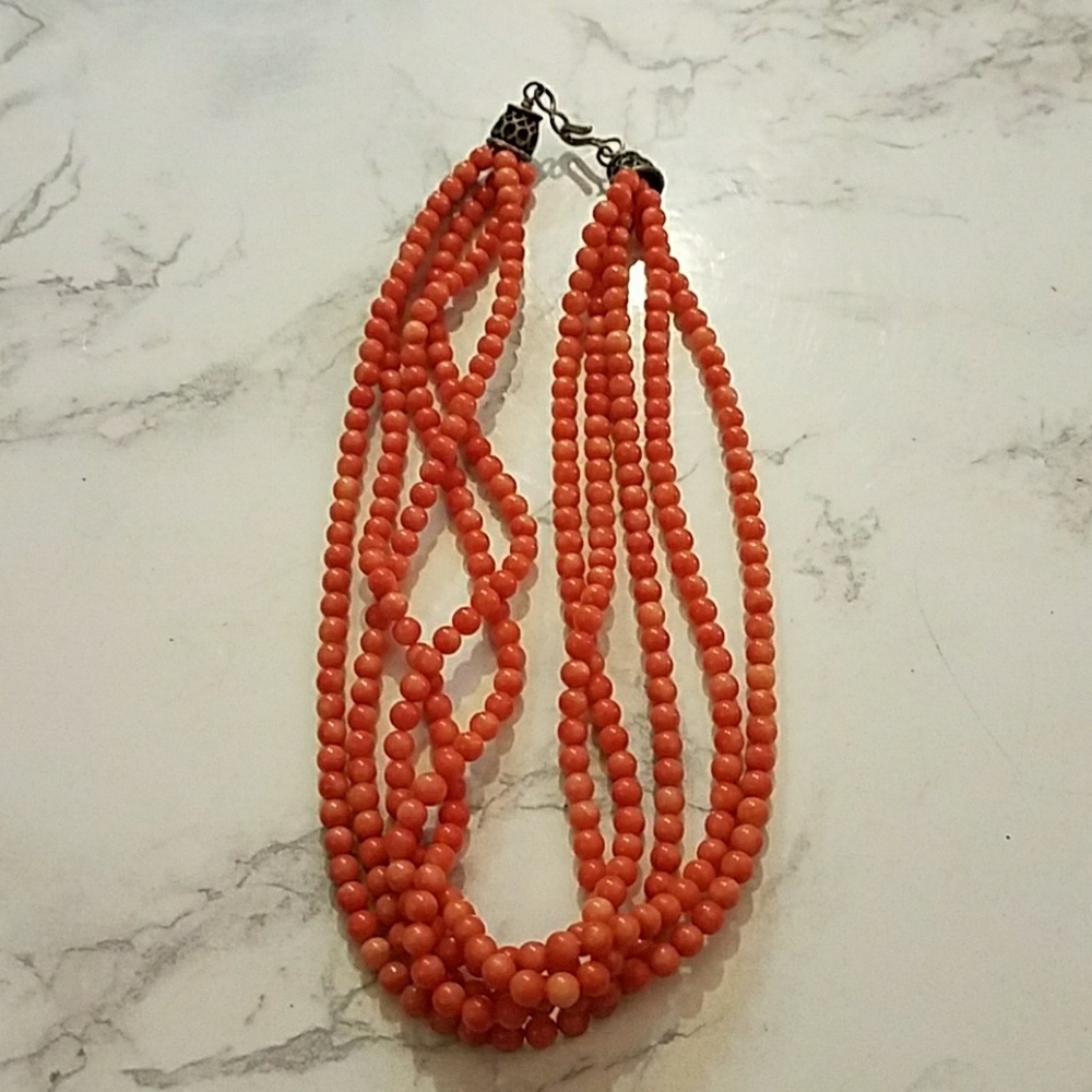 coral stone necklace