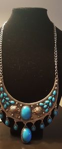 Tribal Metal and Turquoise Color Stone
