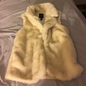Off White Fur Vest