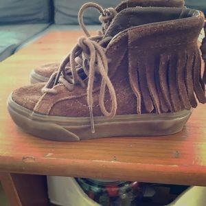 Brown moccasin Hightop vans 11