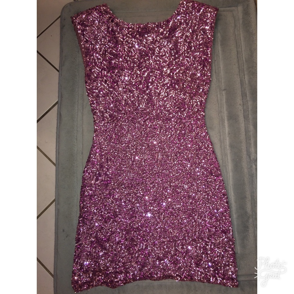 Alice + Olivia pink/purple Sequence party dress - Picture 1 of 4