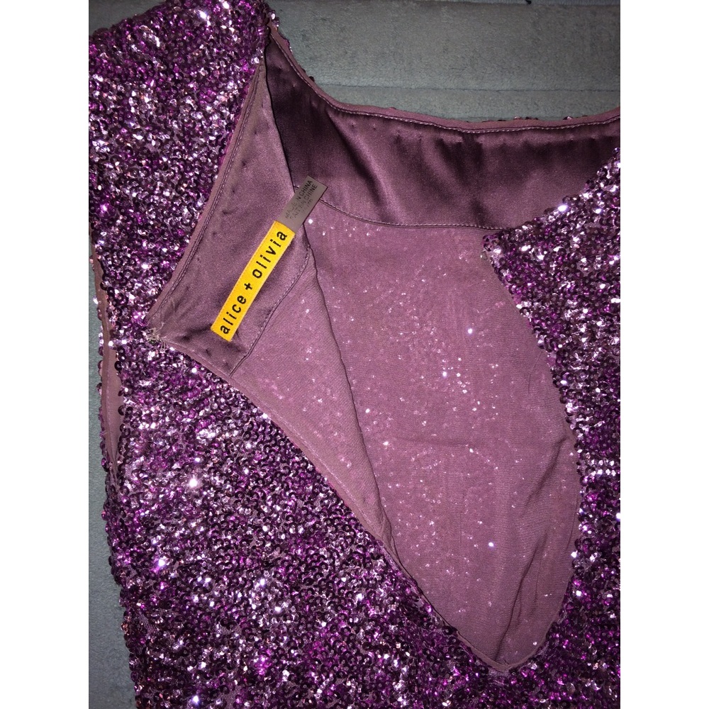 Alice + Olivia pink/purple Sequence party dress - Picture 3 of 4