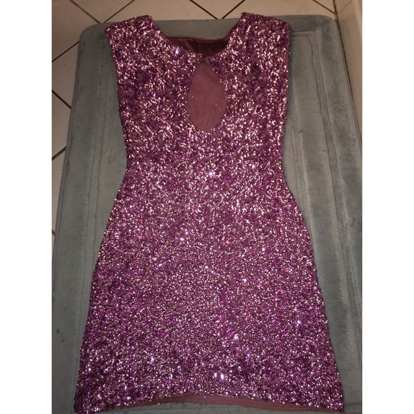 Alice + Olivia pink/purple Sequence party dress - Picture 2 of 4