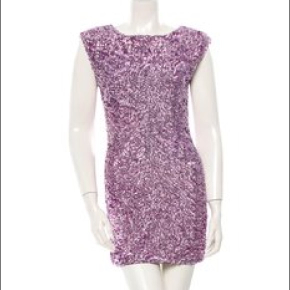 Alice + Olivia pink/purple Sequence party dress - Picture 4 of 4