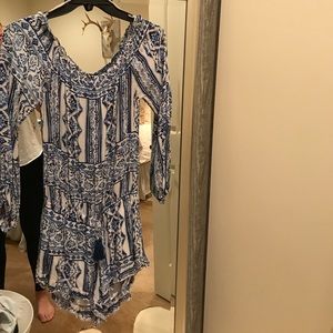 Surf gypsy strapless romper