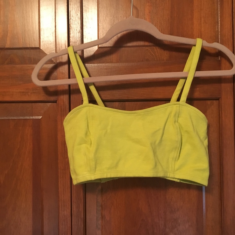 Bright green bralette