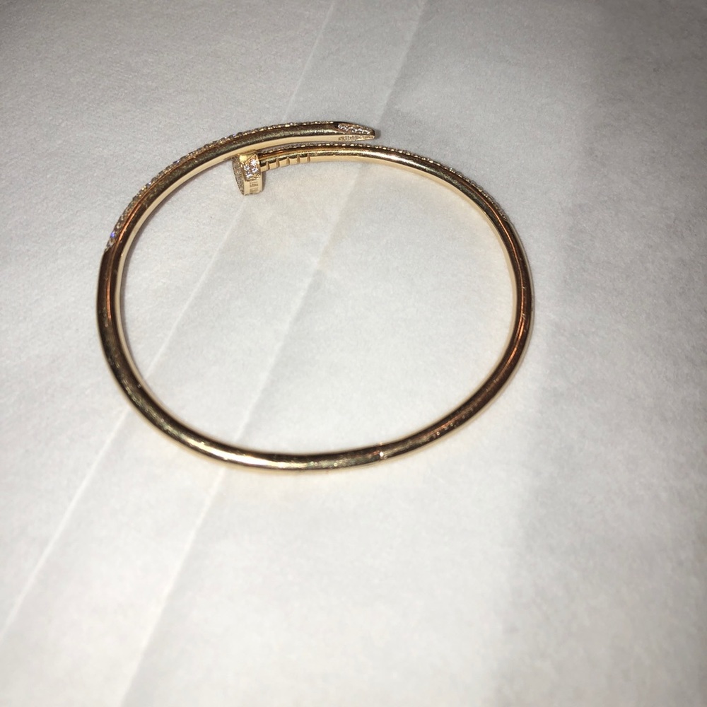 Cartier nail style bracelet with diamonds - Picture 2 of 5