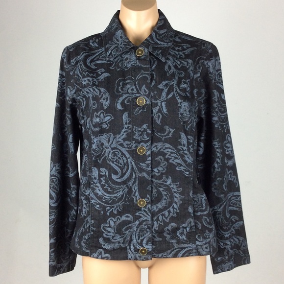 cappagallo Jackets & Blazers - Black and Gray Denim Cappagallo Jacket