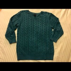 Forest Green 3/4 Sleeve H&M Sweater